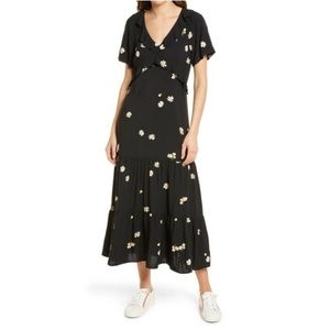 Madewell Ruffled Tiered Maxi Dress in Lazy Daisies, Size 8